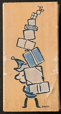 All Night Media Michel & Company Holiday Elf Tower Of Presents Rubber Stamp • $9.99