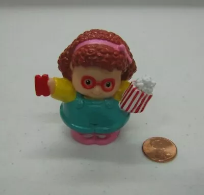 Fisher Price Little People MAGGIE At CARNIVAL CIRCUS W/ POPCORN & Red Ticket • $2.70