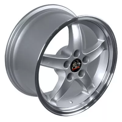 Silver 17  Wheel W/Mach'd Lip - Fits Mustang Cobra R - Deep Dish Style - 17x9 • $221.99