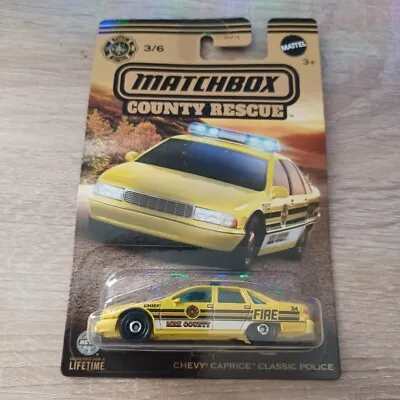 Matchbox 1/64 Diecast County Rescue Yellow Chevy Caprice Classic Police • $1.99