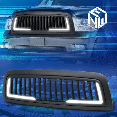 $137.88 • Buy For 09-12 Dodge Ram 1500 LED DRL Matte Vertical Bumper Grill Grille Replacement