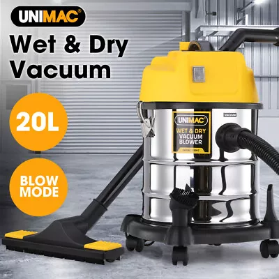 UNIMAC 20L Wet And Dry Vacuum Cleaner Blower Car Home Carpet Bagless Portable • $142