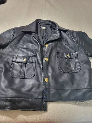 Kale Chicago Police Style Motorcycle Leather JacketSize L. Awesome  • $200