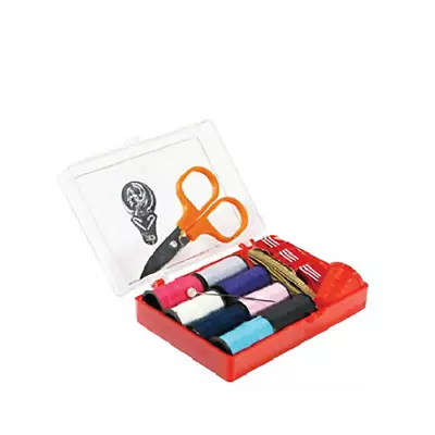 Pocket Compact Travel 21 Piece Sewing Kit Needle Thread Tape Measure Scissors • £2.89