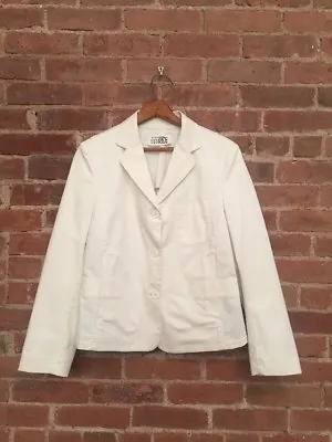 Maison Margiela MM6 Summer Jacket. White Cotton/Elastane Sz 42 Italy • $250