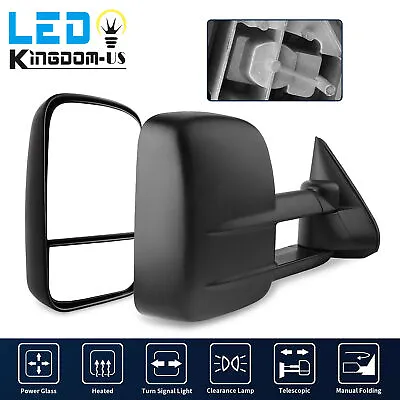 Manual Fold Tow Mirrors For 1999-2006 Chevy Silverado GMC Sierra 1500 2500 Pair • $60.90