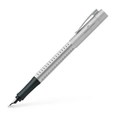 Faber-Castell Grip 2011 Fountain Pen - Silver - Extra Fine Point  140992 - New • $20