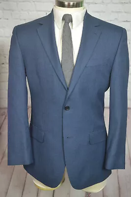 Michael Kors Mens Blue Athletic Fit 2 Button Sport Coat Blazer Jacket SIZE 40R • $19.95