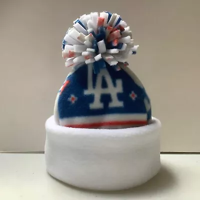 Los Angeles Dodgers Baby NEWBORN Hat Cap Beanie MLB Handcrafted Fleece Baseball • $16