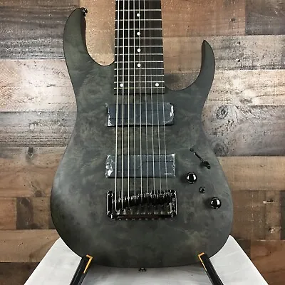 Ibanez Axe Design Lab RG9PB 9-String Electric Guitar Transparent Gray Flat 068 • $1099