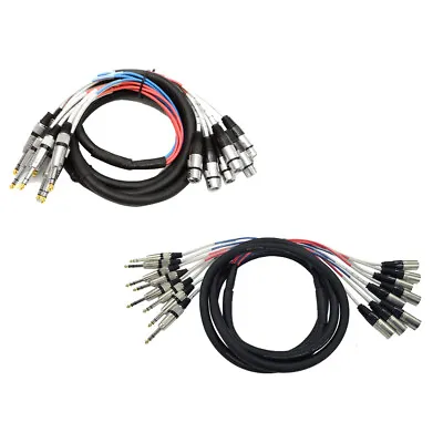 8 Channel 10' TRS To XLR Male And 10' TRS To XLR Female Snake Cable Bundle • $93.99