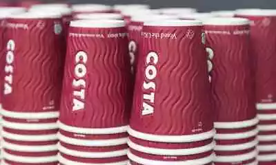 Costa Coffee  Regular Disposable Paper Coffee Cups With Lid Pack Of 36 • £13.50