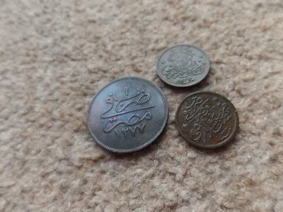 £59.99 • Buy Rare Collection Egyptian Ottoman Empire  Abdul Hamid II  3x Coins  -  Good Gift.