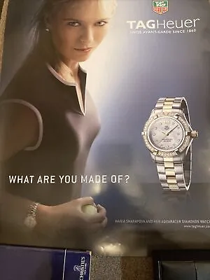 Tag Heuer Aquaracer Diamonds Watch With Maria SHARAPOVA Poster 28”x22” • £17.35