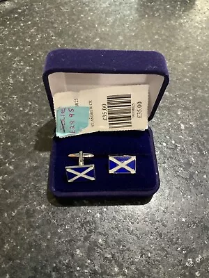 Saltire Scotland Cufflinks Brand New Unworn Just £17.50!!! • £17.50