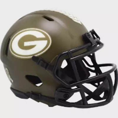 Green Bay Packers SALUTE TO SERVICE NFL. Mini Speed Football Helmet • $34.99