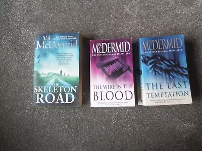 £2.99 • Buy VAL McDERMID 3 X PB Book  LAST TEMPTATION, WIRE IN THE BLOOD & SKELETON ROAD