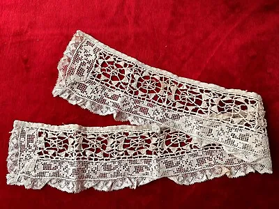 Vintage Mixed Lace Border / Collar Needle Lace Filet Craft Sew Costume • $15
