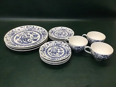 14 Pcs Vtg Ming Tree 8703 White & Blue Porcelain Dinnerware ~ Made In Japan • $28