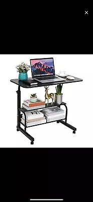 Adjustable Mobile Laptop Desk Portable Detachable Wheels Home Office Desk Height • $30