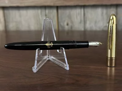 Vintage Boy Scouts Sheaffer Fineline 341 Fountain Pen Black & Gold • $37.95