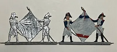 French Standard Bearers 1790s Two Double 30mm Zinnfiguren Tin Flats By SEGOM • $7.50