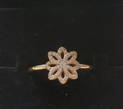 $249 • Buy Pandora 14ct Solid Gold Lace Botanique Ring 150182CZ