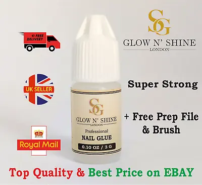 5 X 3g EXTRA STRONG NAIL GLUE 💅CLEAR ADHESIVE💅 Acrylic False Nails Tips💅 • £2.09