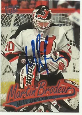 Martin Brodeur Autographed New Jersey Devils Card With Stanley Cup • $19.99