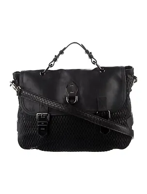 Mulberry Tillie Mesh Black Leather Satchel Shoulder Bag Tote Medium Crossbody • £236.69