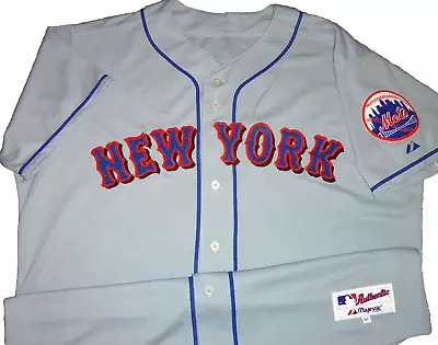 Vintage Authentic New York Mets Mlb Blank Grey Majestic Jersey 52 (2xl) Sewn! • $129.99