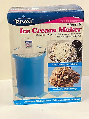 Vintage Rival 8605 6 Quart Electric Ice Cream Maker! AO1063561 • $34.95