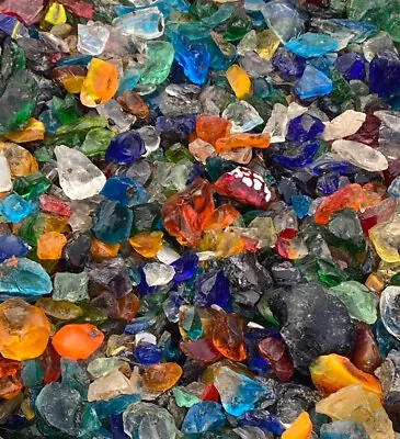 10lbs. Glass Rocks Slag Cullet ~ Aquarium  Mosaics ~ Jewelry ~ART~ Landscaping • $40