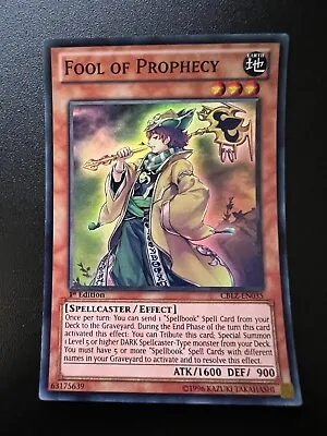 Fool Of Prophecy CBLZ-EN035 Super Rare 1st Edition Near Mint Yugioh • £2.12