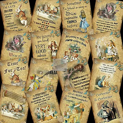 £6.99 • Buy Alice In Wonderland Quotes Mad Hatter Hare Hookah Etc  Metal Signs 25 Designs 