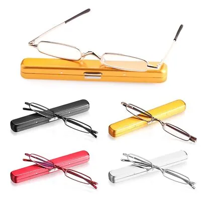 Mini Slim Ultra Spectacle Reading Glasses Presbyopic Eyeglass Unisex +1.0~+4.0 • $8.71