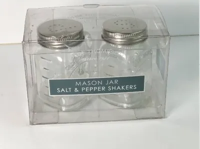 OLDE THOMPSON SPICES - Clear Glass Mason Jar Salt & Pepper Shakers - MUST SEE! • $4