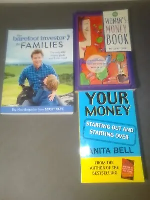 Money Books X3. The Barefoot Investor For FamiliesYour MoneyWomens Money Book • $30