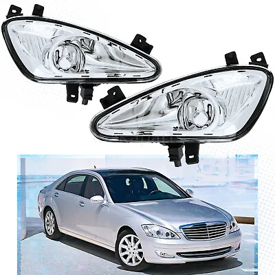 Fog Lamp Light Chrome Housing Pair For 2007-2009 Mercedes Benz S-Class W221 S550 • $66.99