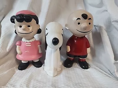 Three Vintage Peanuts Characters - Lucy - Charlie Brown - Snoopy • $149.99