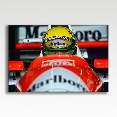 Ayrton Senna F1 Car Helmet Canvas Poster Picture Print Photo Wall Art 30  X 20  • £29.97