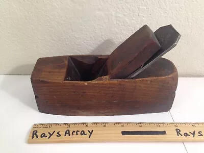 1888 Antique Primitive D. R. Barton  8   Wood Plane Hand Tool • $99.95