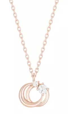 J.Estina Jete 14K Necklace JJJTNQ2BS006R4400 14K Rose Gold Cubic Zirconia White • $299