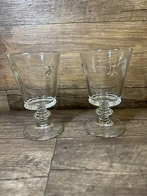 Set Of 2 La Rochere Bee Embossed Wine Water Glasses • $15