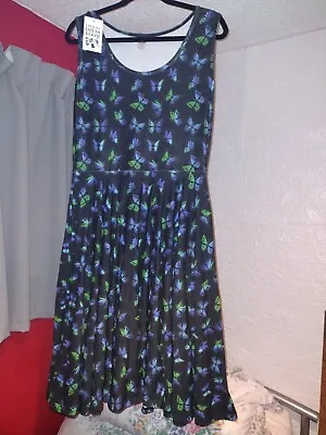 Bnwt Size 1 ( 8-14 )   Green And Blue Butterfly Mia Carolina Dress Room  • £25