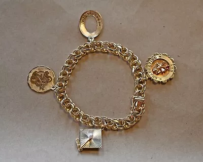 Vintage 14 K Gold Charm Bracelet With Four Charms; 19.5 Gms • $1090