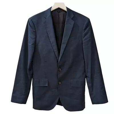 J. Crew Ludlow Two Button Blazer Navy Carpini® Italian Cotton Canvas Mens Sz 34S • $50