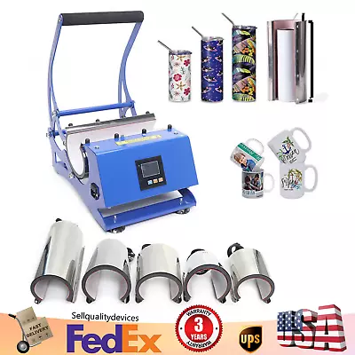 6 In 1 Tumbler Mug Heat Press Machine Tumbler Digital Sublimation Machine 600W • $208.06