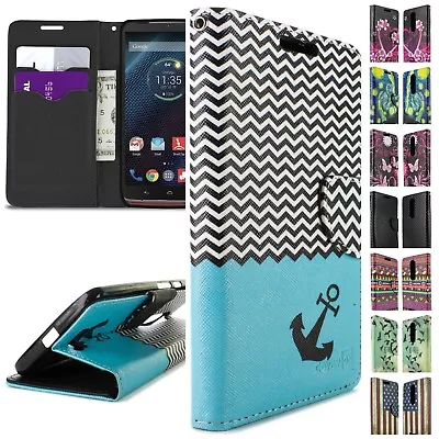 For Motorola Droid Turbo 2 / X Force / Bounce - Flip Folio Card Wallet Pouch • $4.99