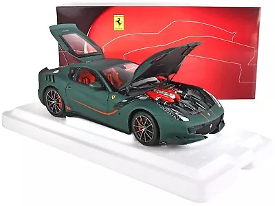Ferrari F12 Tdf Verde Opaco Matt Green 1/18 Diecast Model Car By Bbr 182105die • $429.99